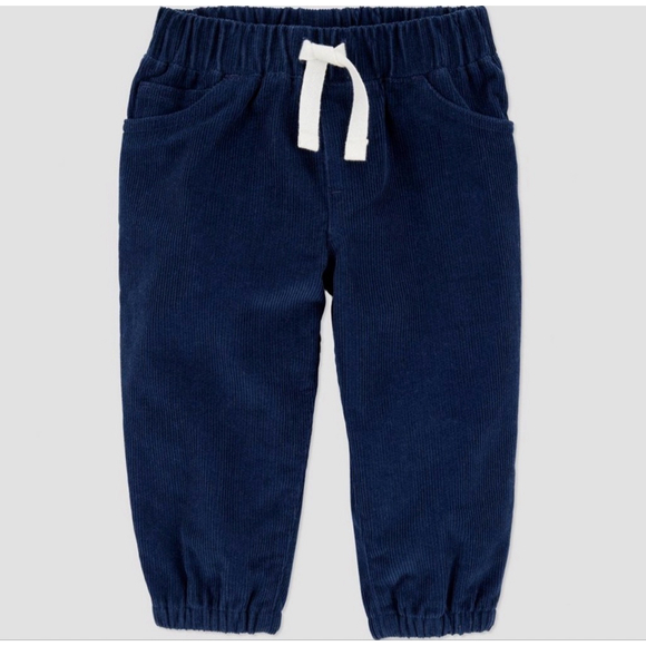 Carters Just One You Baby Boys Two Piece Flannel/Cord Pant Set NWT Sz 12 Months - Picture 2 of 9